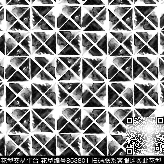 三角形泳装几何数码印花华亿平台下载（图片编号: 853801） - 瓦栏（Walan）