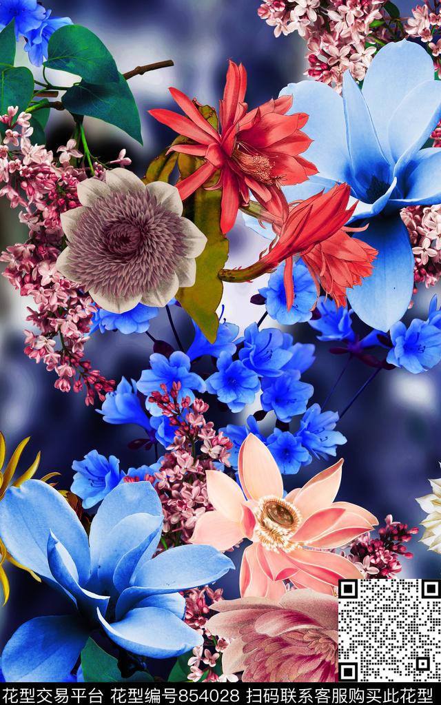 花卉中老年照片花卉数码印花华亿平台下载（图片编号: 854028） - 瓦栏（Walan）