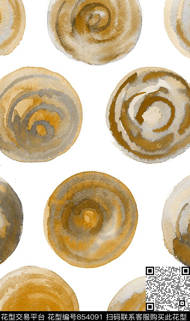 圆形圆点几何数码印花华亿平台下载（图片编号: 854091） - 瓦栏（Walan）