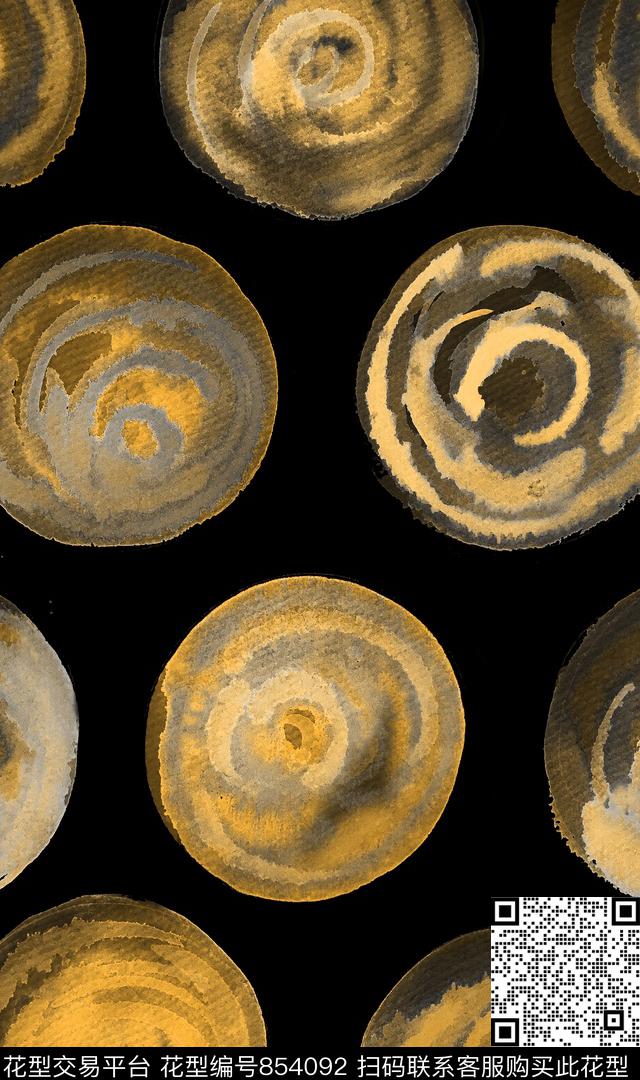 圆形圆点几何数码印花华亿平台下载（图片编号: 854092） - 瓦栏（Walan）