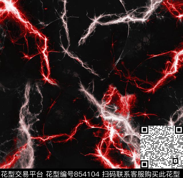 清新风抽象创意闪电数码印花华亿平台下载（图片编号: 854104） - 瓦栏（Walan）