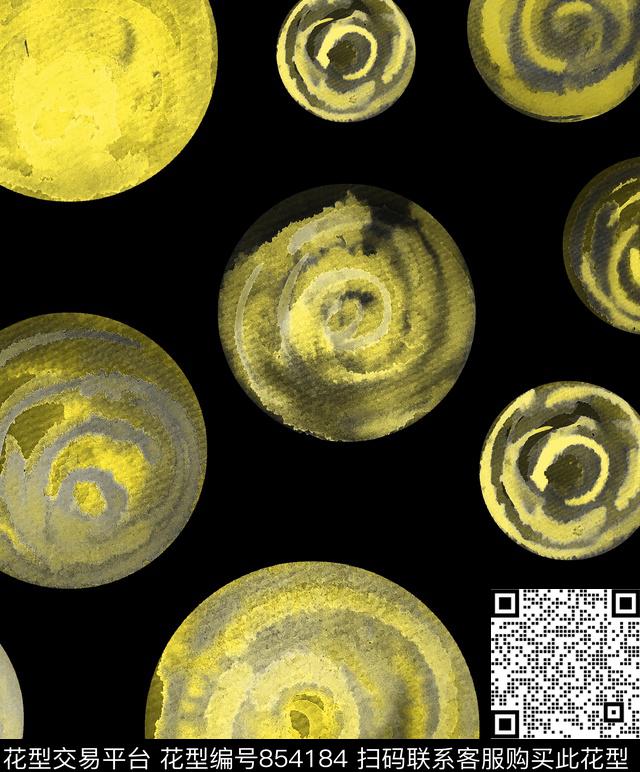 圆形圆点几何数码印花华亿平台下载（图片编号: 854184） - 瓦栏（Walan）