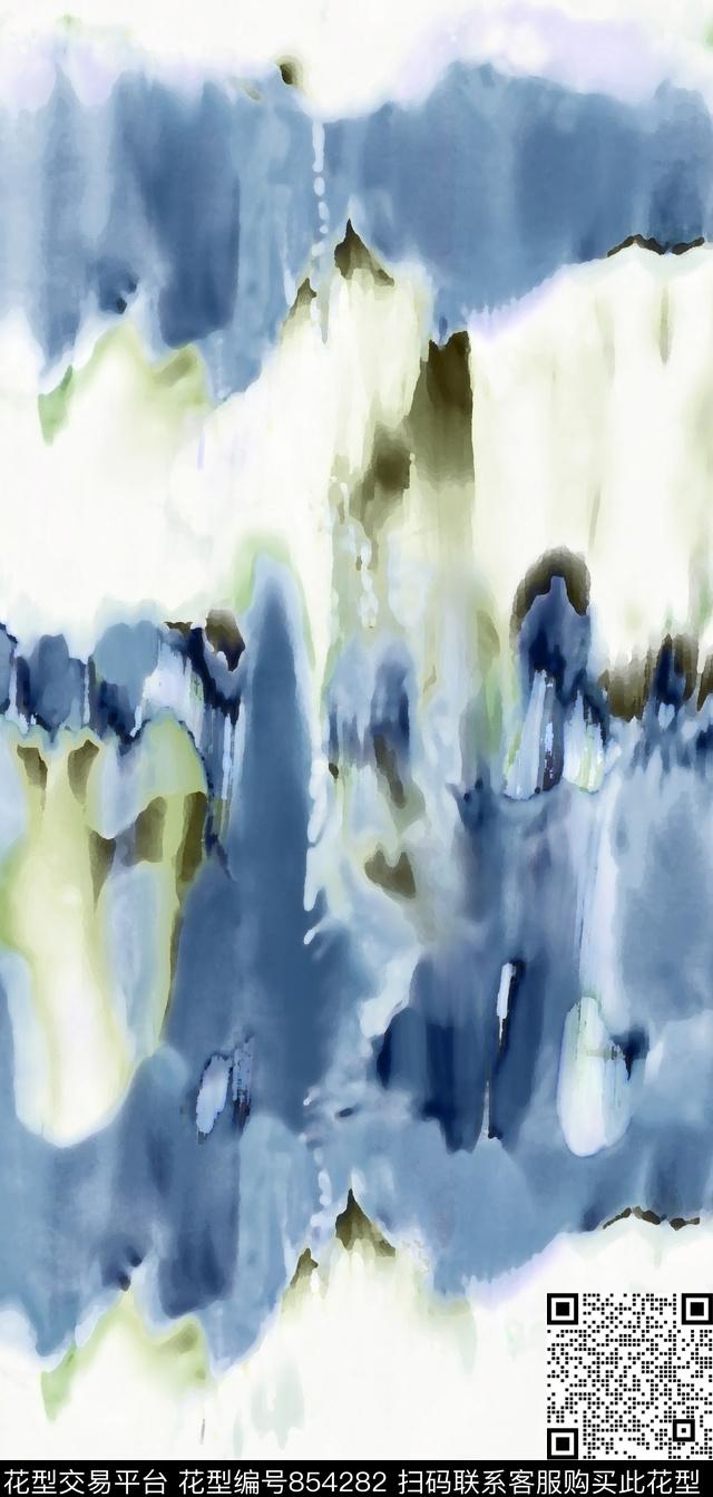 笔刷泼墨纹理数码印花华亿平台下载（图片编号: 854282） - 瓦栏（Walan）