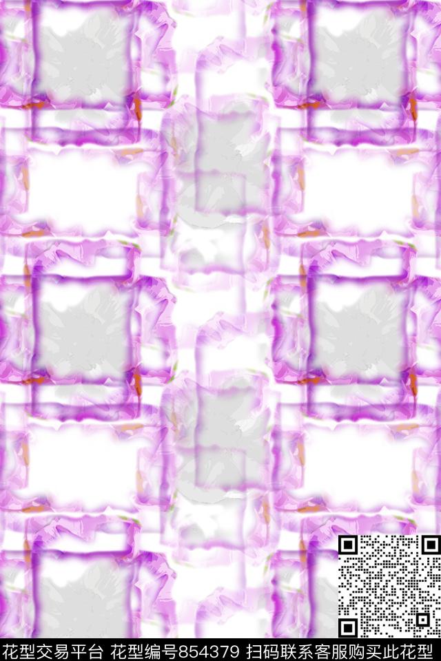 迷彩渐变色彩格子图案数码印花华亿平台下载（图片编号: 854379） - 瓦栏（Walan）