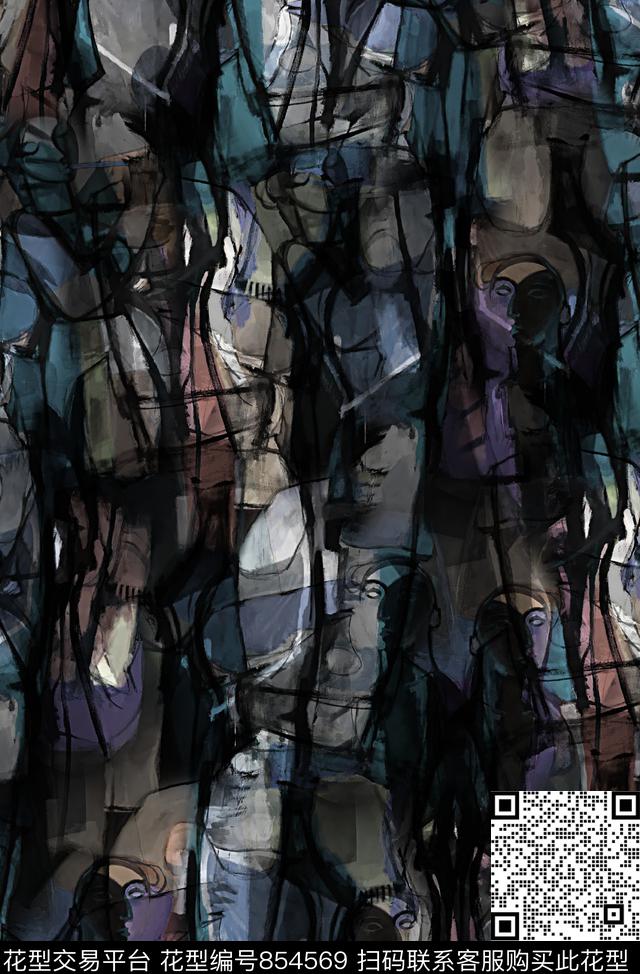抽象纹理肌理纹理男装夹克华亿平台数码印花华亿平台下载（图片编号: 854569） - 瓦栏（Walan）