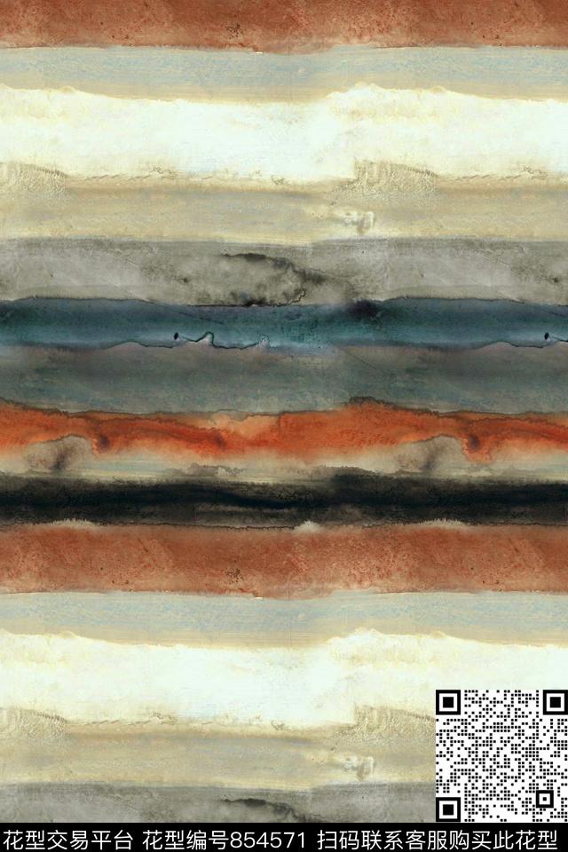 抽象绘画水彩数码印花华亿平台下载（图片编号: 854571） - 瓦栏（Walan）