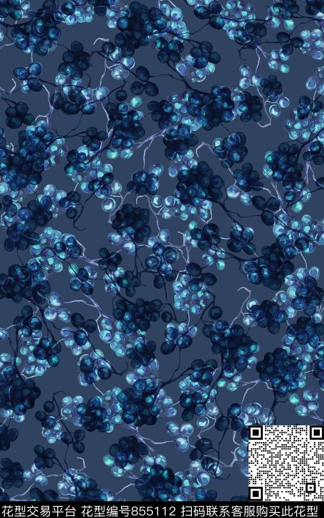 花卉小碎花乱花数码印花华亿平台下载（图片编号: 855112） - 瓦栏（Walan）