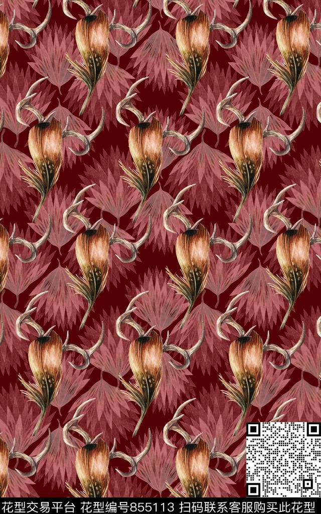 欧美波西米亚民族风数码印花华亿平台下载（图片编号: 855113） - 瓦栏（Walan）