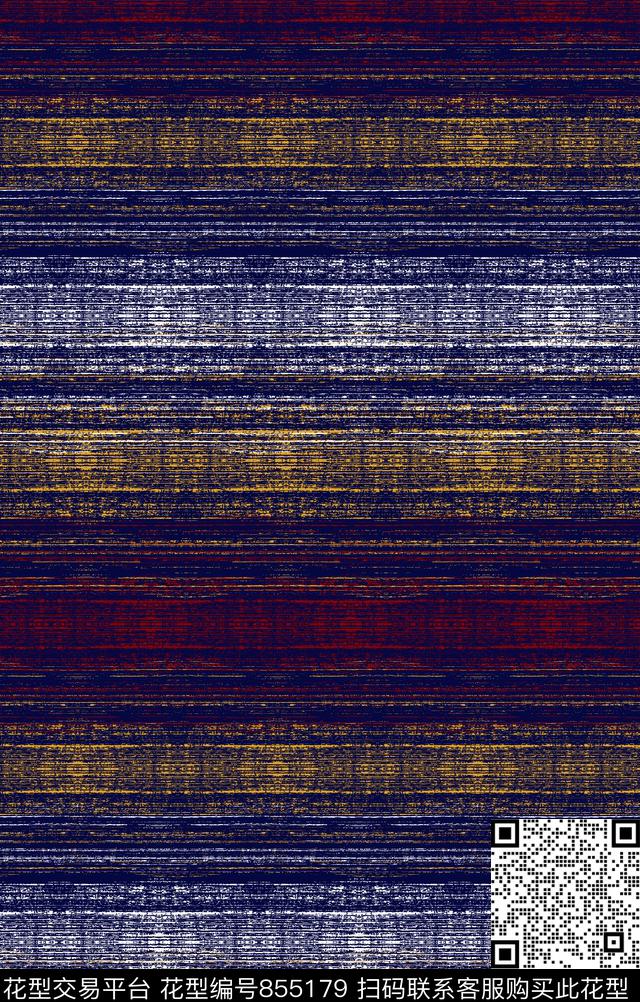 POLO不规则几何断彩传统印花华亿平台下载（图片编号: 855179） - 瓦栏（Walan）