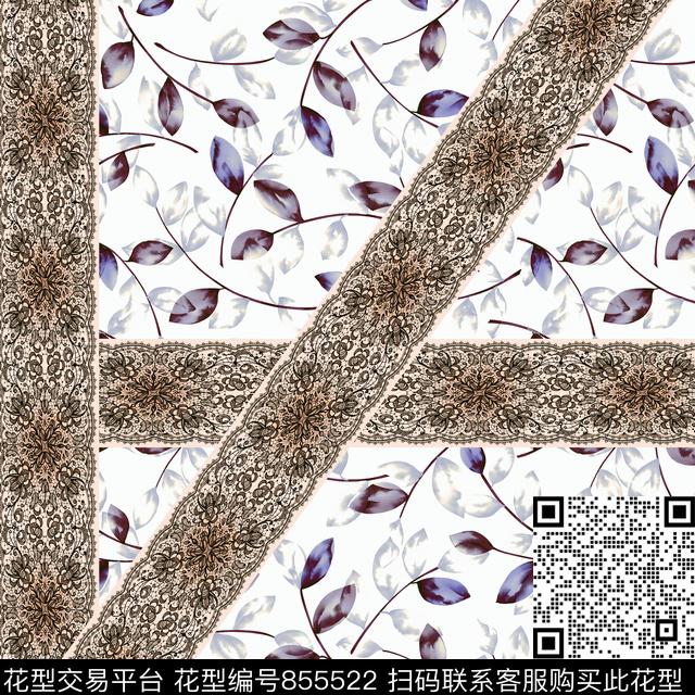 方巾90方巾休闲风数码印花华亿平台下载（图片编号: 855522） - 瓦栏（Walan）