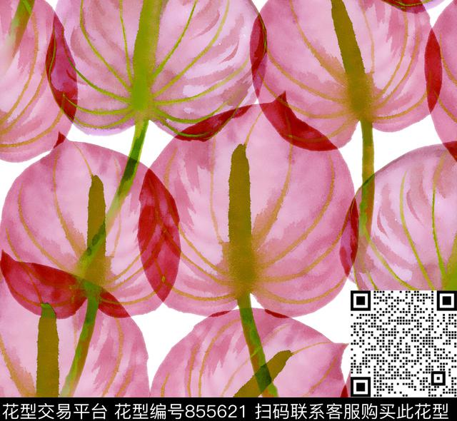 花瓣花朵花卉数码印花华亿平台下载（图片编号: 855621） - 瓦栏（Walan）
