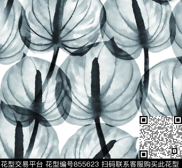 花瓣花朵花卉数码印花华亿平台下载（图片编号: 855623） - 瓦栏（Walan）