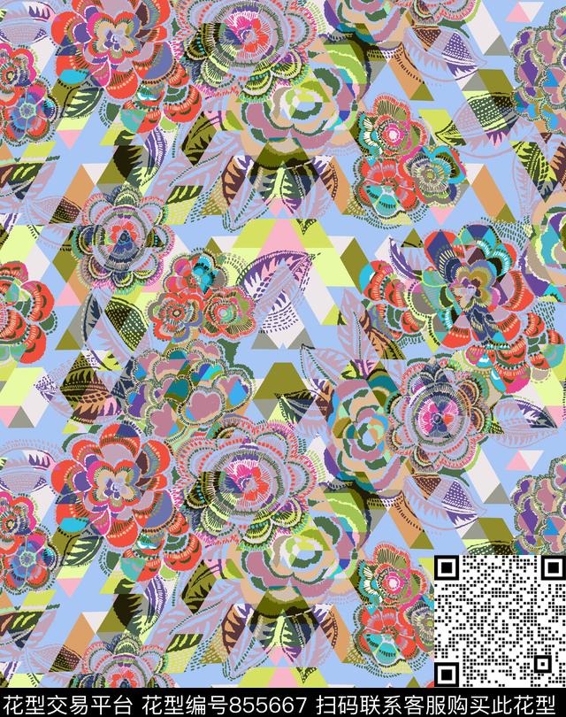 小碎花花朵花卉传统印花华亿平台下载（图片编号: 855667） - 瓦栏（Walan）