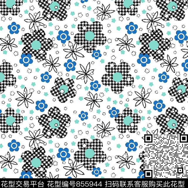 花朵小碎花花卉数码印花华亿平台下载（图片编号: 855944） - 瓦栏（Walan）