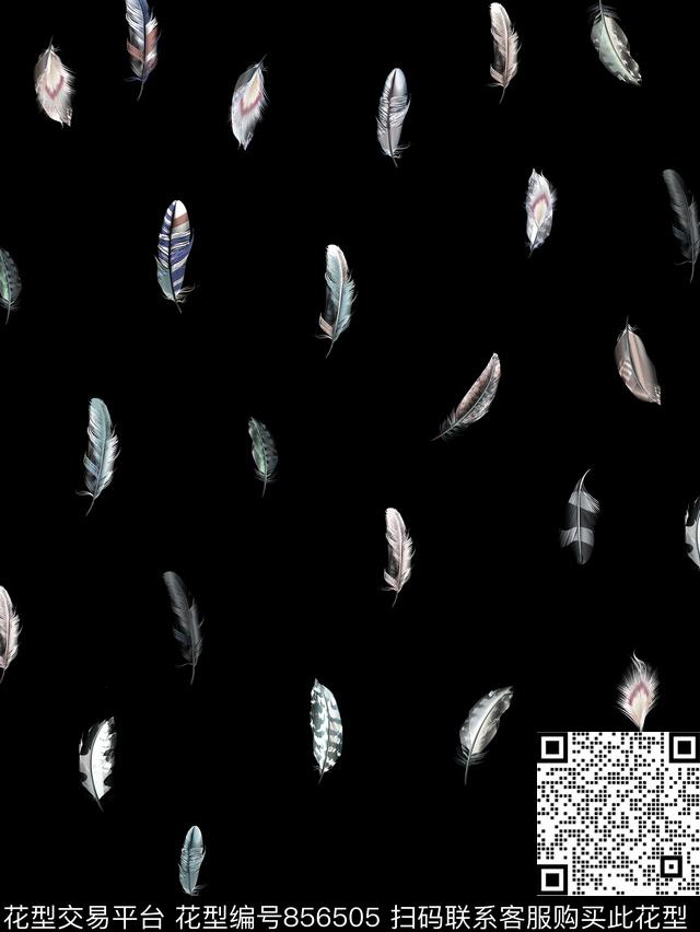 羽毛佩斯利卫衣数码印花华亿平台下载（图片编号: 856505） - 瓦栏（Walan）