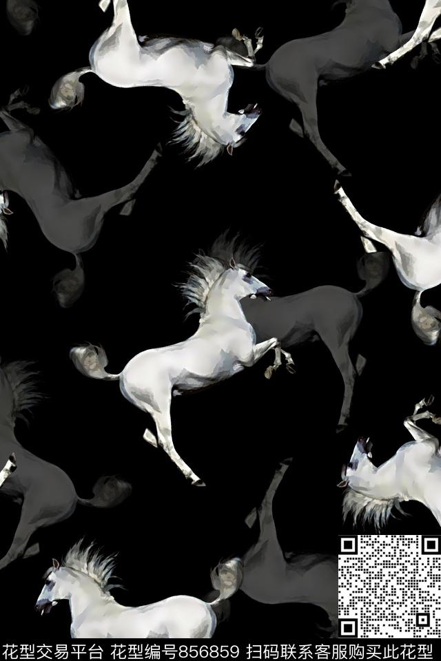 马抽象男装夹克华亿平台数码印花华亿平台下载（图片编号: 856859） - 瓦栏（Walan）