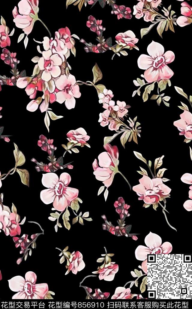 乱花小碎花花朵数码印花华亿平台下载（图片编号: 856910） - 瓦栏（Walan）