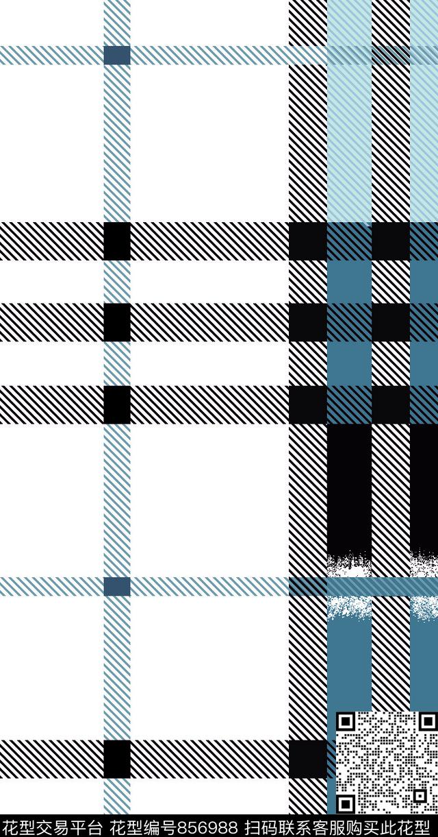 竖条横条条子数码印花华亿平台下载（图片编号: 856988） - 瓦栏（Walan）