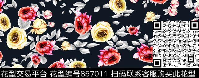 大花乱花小碎花数码印花华亿平台下载（图片编号: 857011） - 瓦栏（Walan）