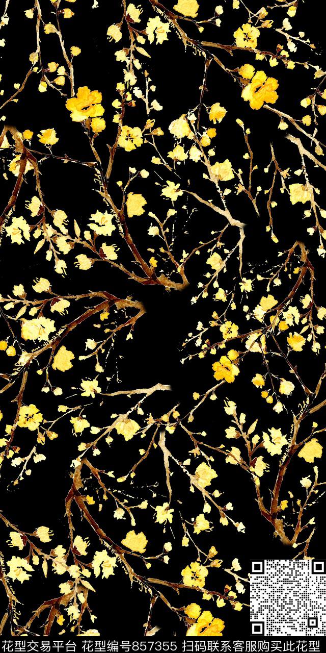 小碎花乱花花卉数码印花华亿平台下载（图片编号: 857355） - 瓦栏（Walan）