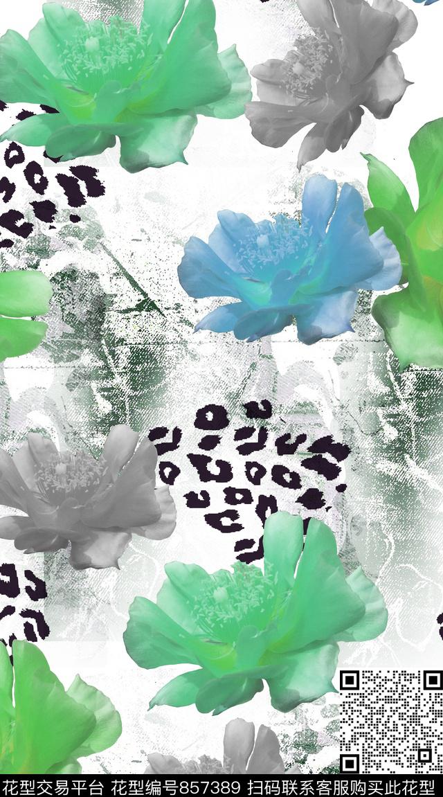 创意服装面料创意图案设计女士数码印花华亿平台下载（图片编号: 857389） - 瓦栏（Walan）