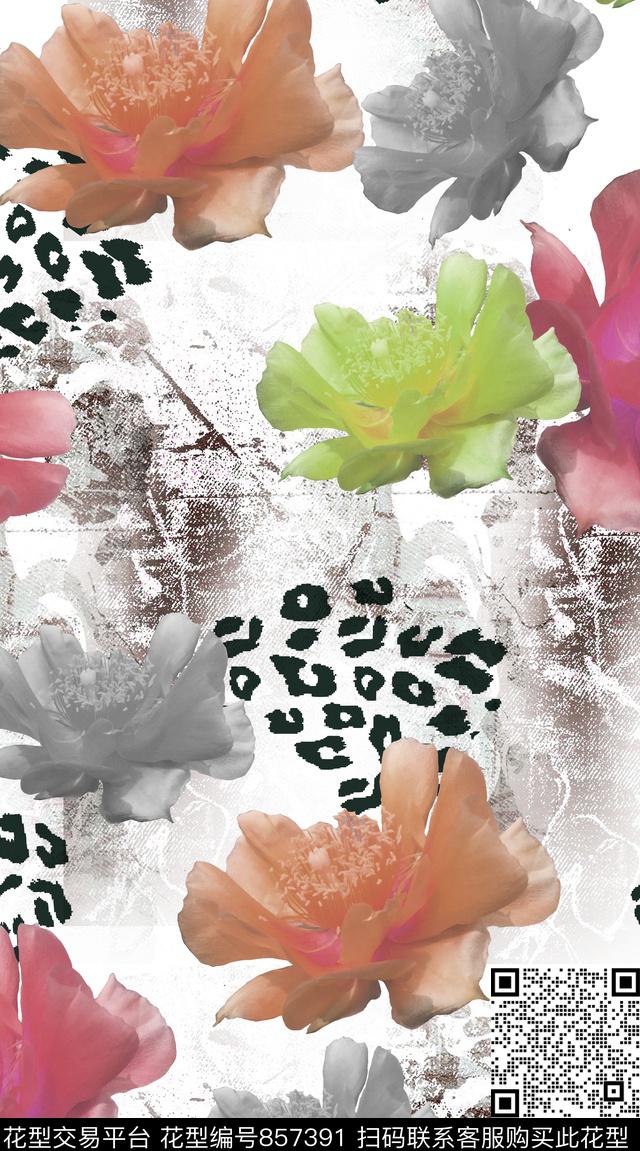 创意服装面料创意图案设计女士数码印花华亿平台下载（图片编号: 857391） - 瓦栏（Walan）