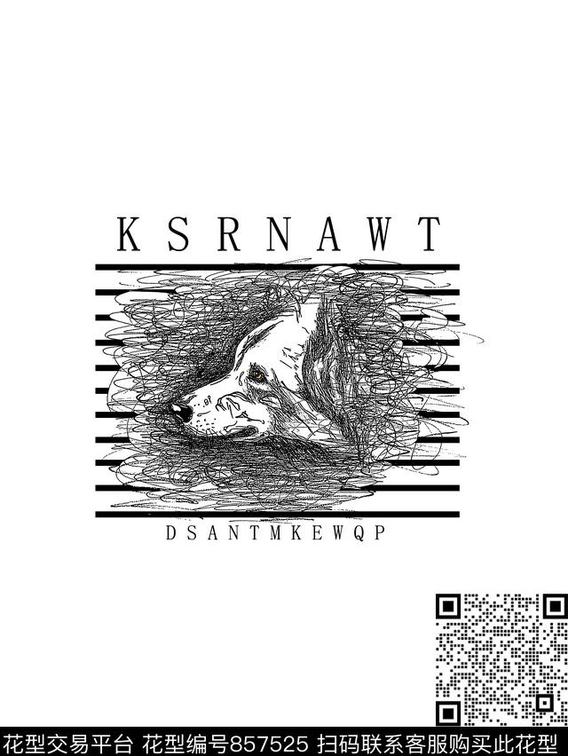 狗狗肌理纹理几何条纹传统印花华亿平台下载（图片编号: 857525） - 瓦栏（Walan）