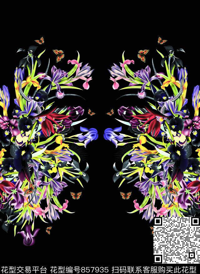 花卉潮牌纪梵希givenchy数码印花华亿平台下载（图片编号: 857935） - 瓦栏（Walan）