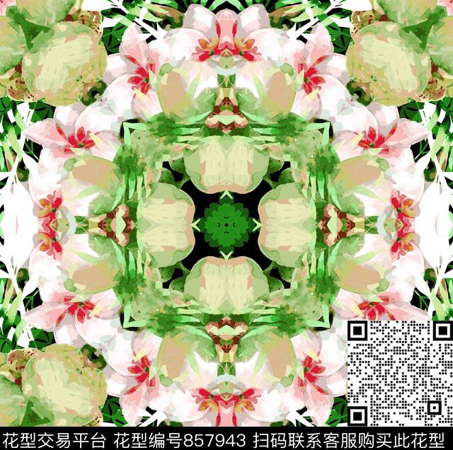 花卉小碎花大花数码印花华亿平台下载（图片编号: 857943） - 瓦栏（Walan）