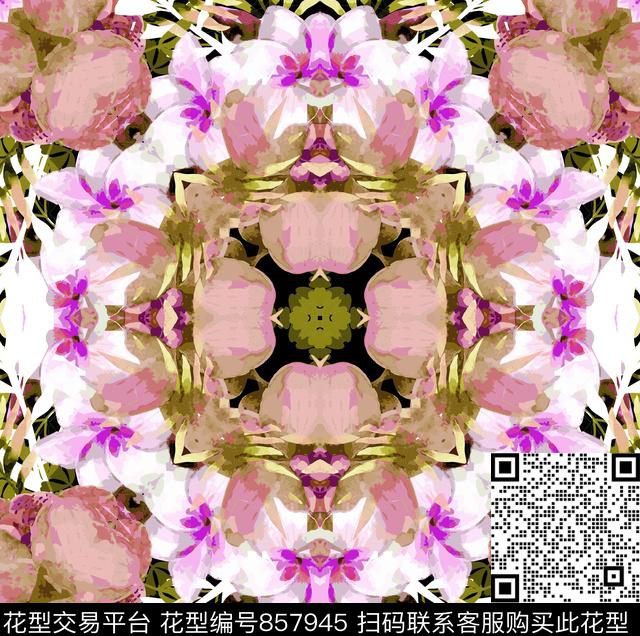 花卉小碎花大花数码印花华亿平台下载（图片编号: 857945） - 瓦栏（Walan）