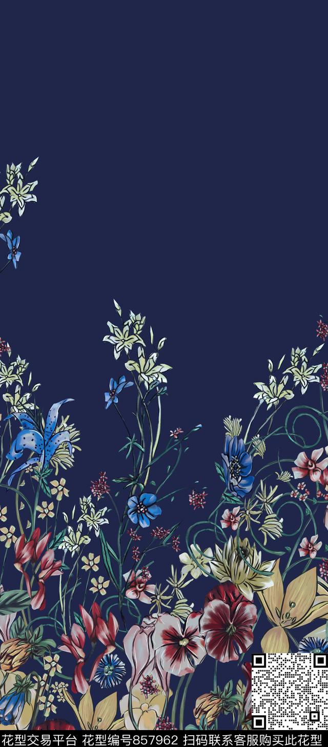 大花小碎花乱花数码印花华亿平台下载（图片编号: 857962） - 瓦栏（Walan）