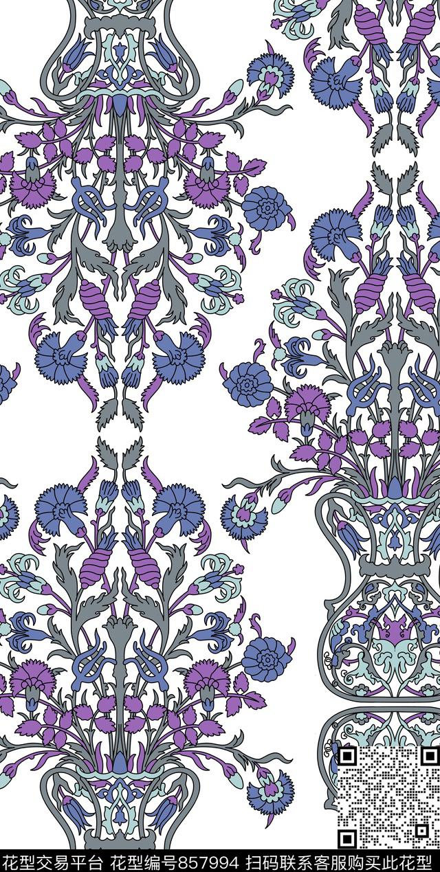 女装欧式典雅。传统印花华亿平台下载（图片编号: 857994） - 瓦栏（Walan）