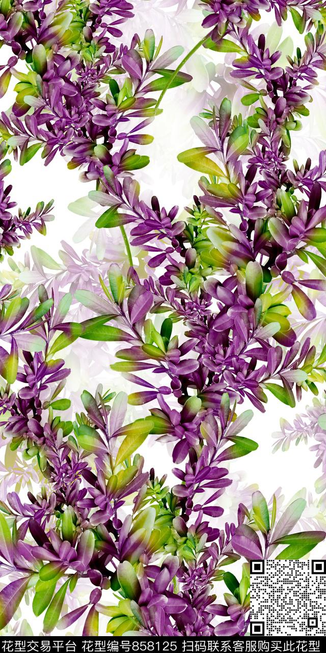 热带数码叶子数码印花华亿平台下载（图片编号: 858125） - 瓦栏（Walan）