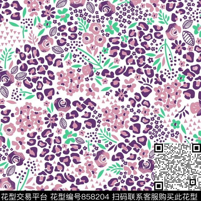 传统民族风花卉迷彩纹样几何迷彩传统印花华亿平台下载（图片编号: 858204） - 瓦栏（Walan）