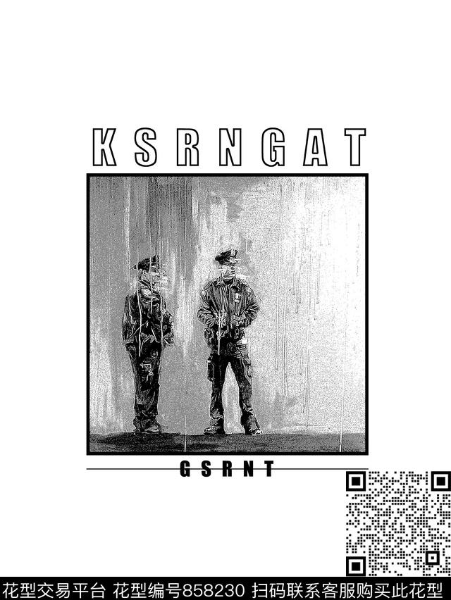 抽象纹理人物像几何传统印花华亿平台下载（图片编号: 858230） - 瓦栏（Walan）