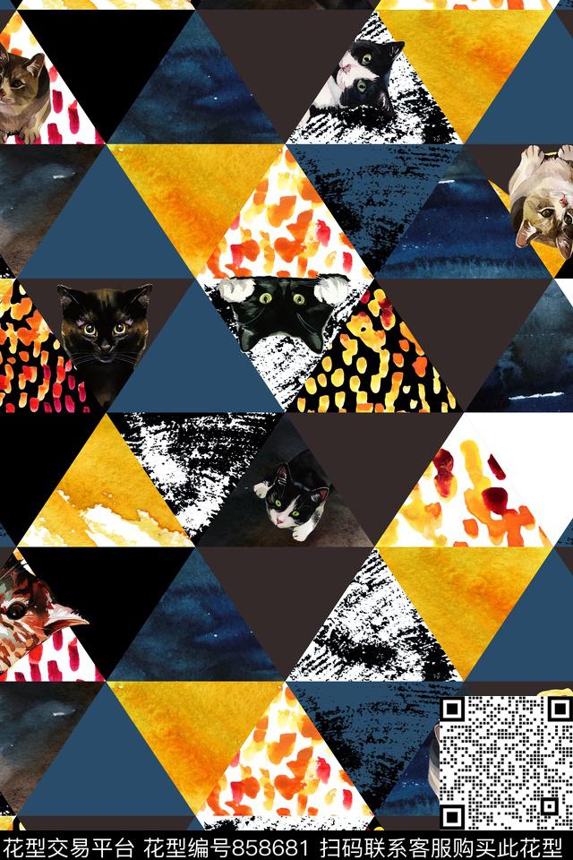 Geometrictriangleshidden数码印花华亿平台下载（图片编号: 858681） - 瓦栏（Walan）