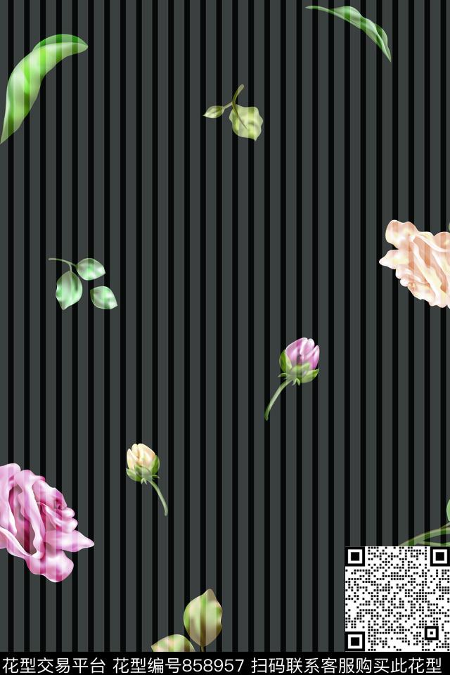 男装花卉休闲数码印花华亿平台下载（图片编号: 858957） - 瓦栏（Walan）