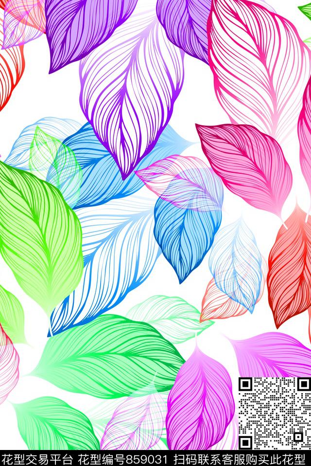 水彩抽象色块传统印花华亿平台下载（图片编号: 859031） - 瓦栏（Walan）