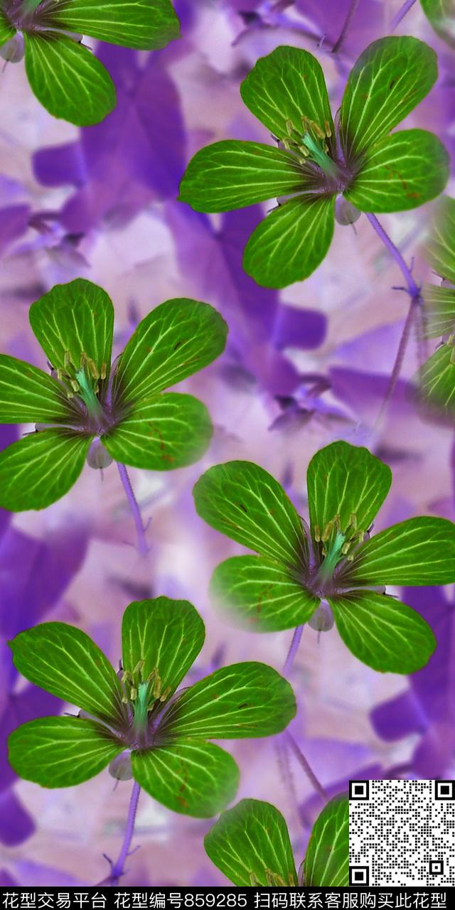 小碎花荷花花朵数码印花华亿平台下载（图片编号: 859285） - 瓦栏（Walan）