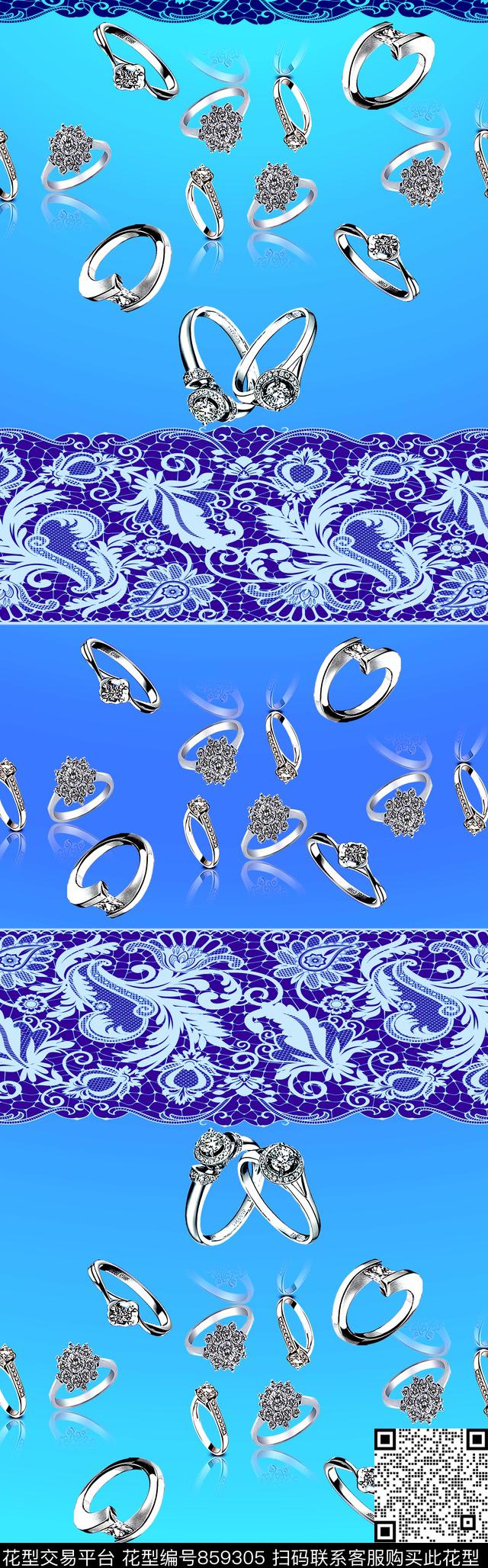 披肩长巾珠宝蕾丝数码印花华亿平台下载（图片编号: 859305） - 瓦栏（Walan）