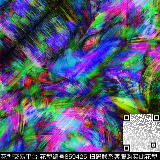 抽象图艺术彩色炫彩数码印花华亿平台下载（图片编号: 859425） - 瓦栏（Walan）