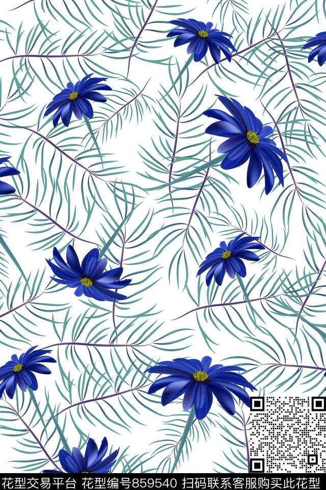 花朵花瓣花卉传统印花华亿平台下载（图片编号: 859540） - 瓦栏（Walan）