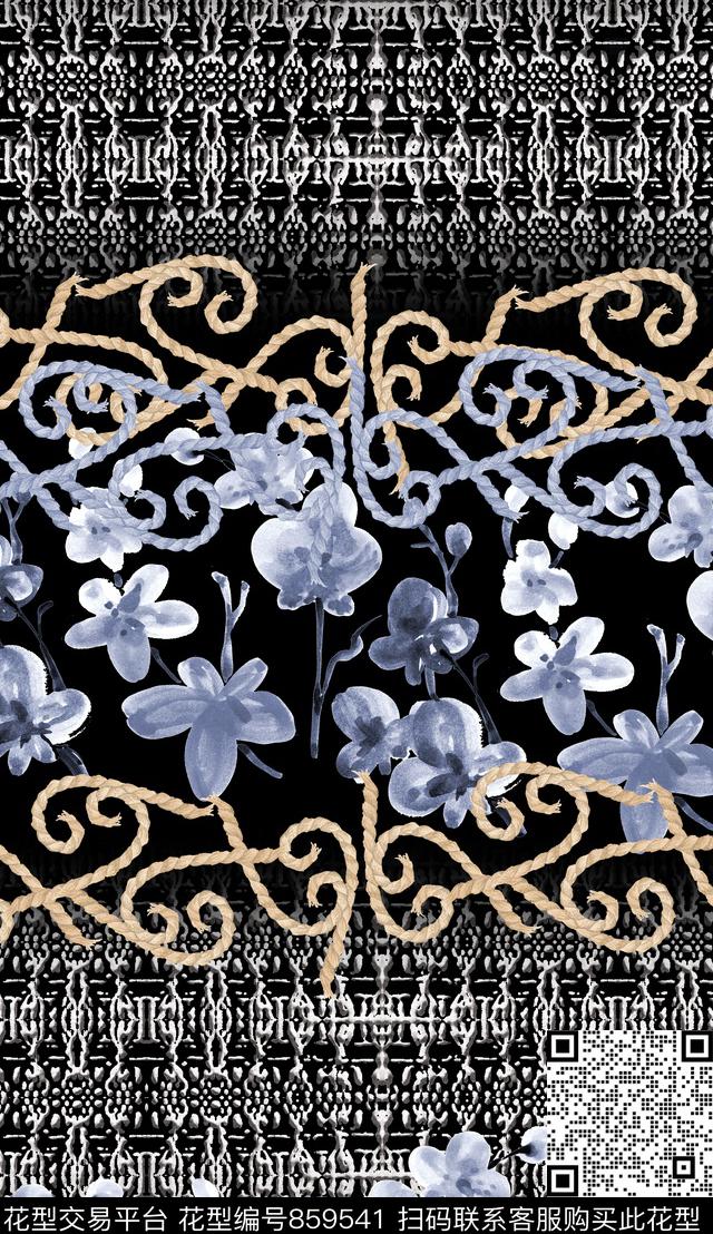 波西米亚中国风民族风数码印花华亿平台下载（图片编号: 859541） - 瓦栏（Walan）