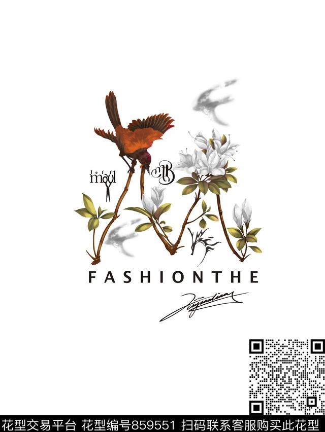 欧式时尚花卉数码印花华亿平台下载（图片编号: 859551） - 瓦栏（Walan）