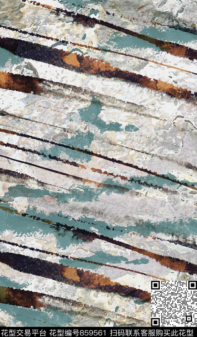 水彩手绘笔触数码印花华亿平台下载（图片编号: 859561） - 瓦栏（Walan）