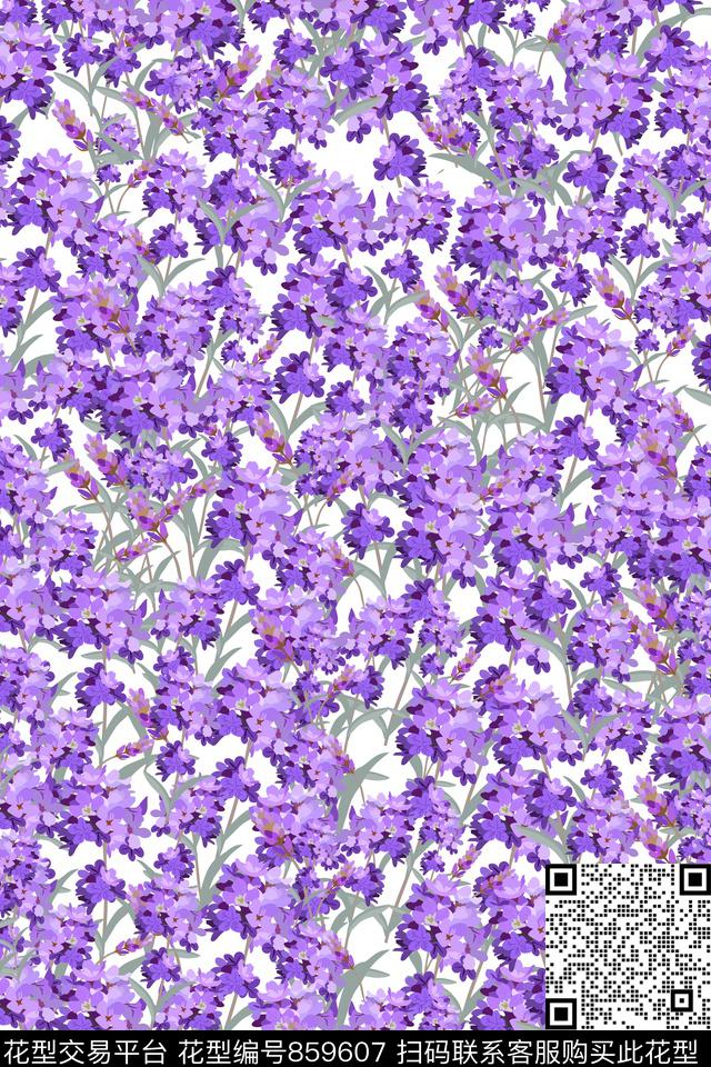 小碎花花朵花卉传统印花华亿平台下载（图片编号: 859607） - 瓦栏（Walan）