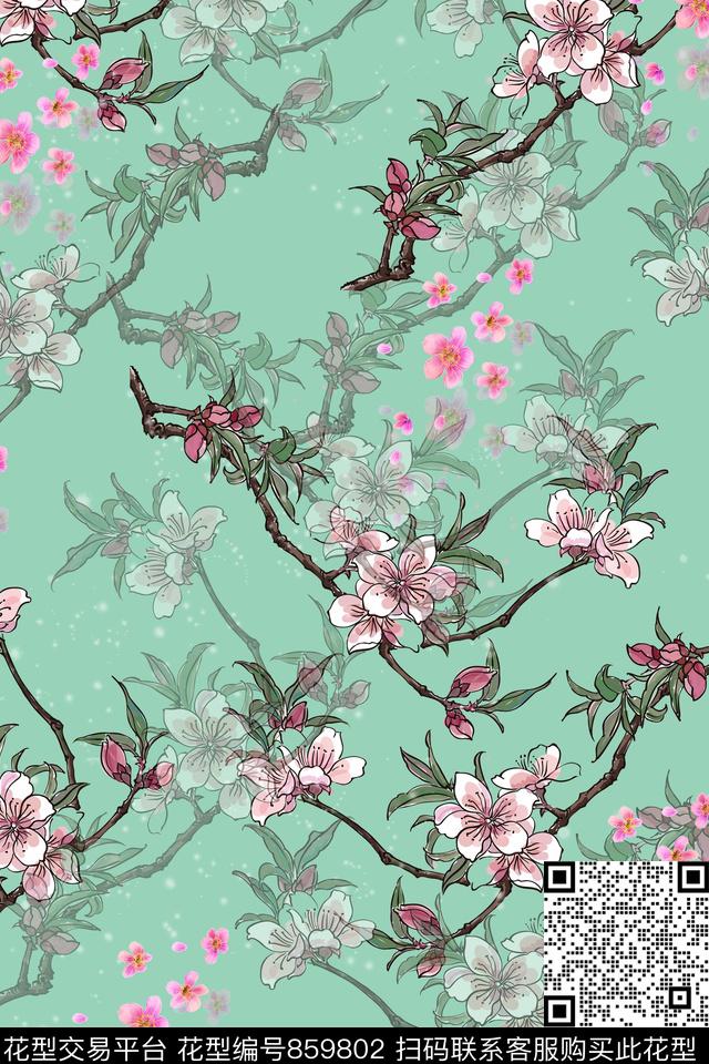 小碎花民族风VALENTINO数码印花华亿平台下载（图片编号: 859802） - 瓦栏（Walan）