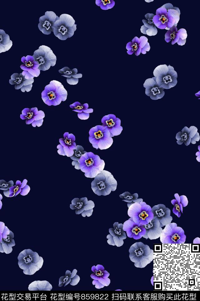 兰花热带华亿平台花卉植物数码印花华亿平台下载（图片编号: 859822） - 瓦栏（Walan）