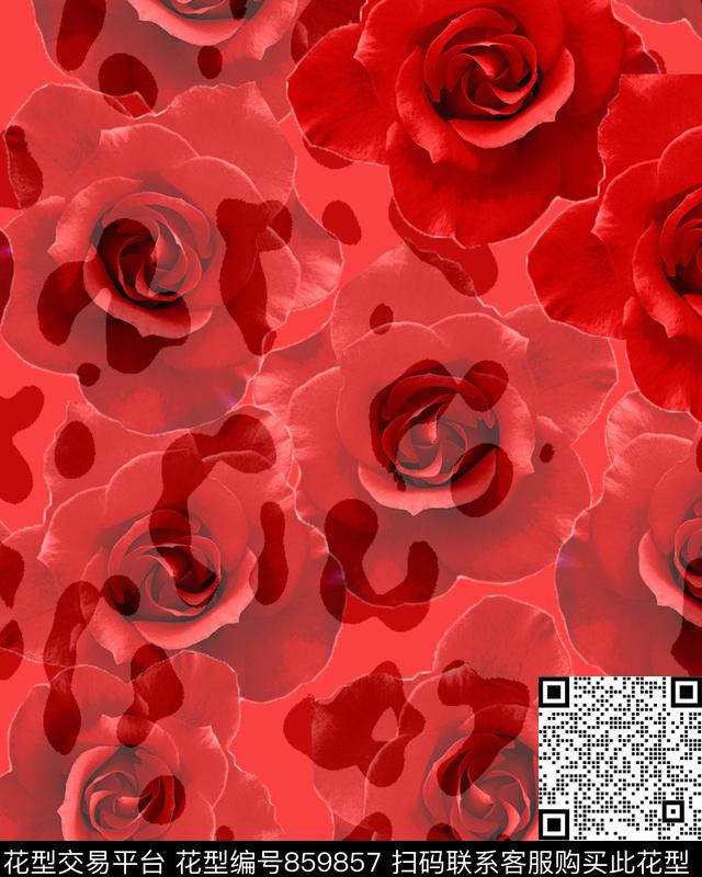 花朵花卉色彩传统印花华亿平台下载（图片编号: 859857） - 瓦栏（Walan）
