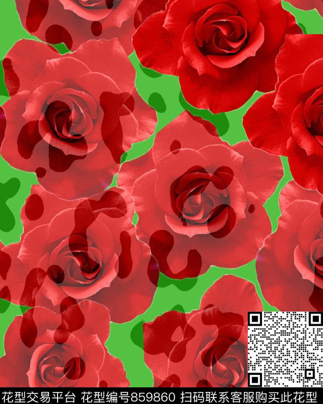 花朵花卉色彩传统印花华亿平台下载（图片编号: 859860） - 瓦栏（Walan）